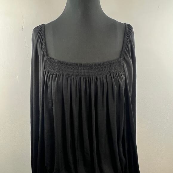 Intimately Free People Black Another Round Bodysuit Top Square Neck Size Large L - Picture 4 of 13